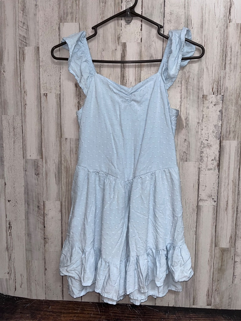 LIGHT BLUE WONDER NATION PUFF DOT ROMPER, GIRL 10/12