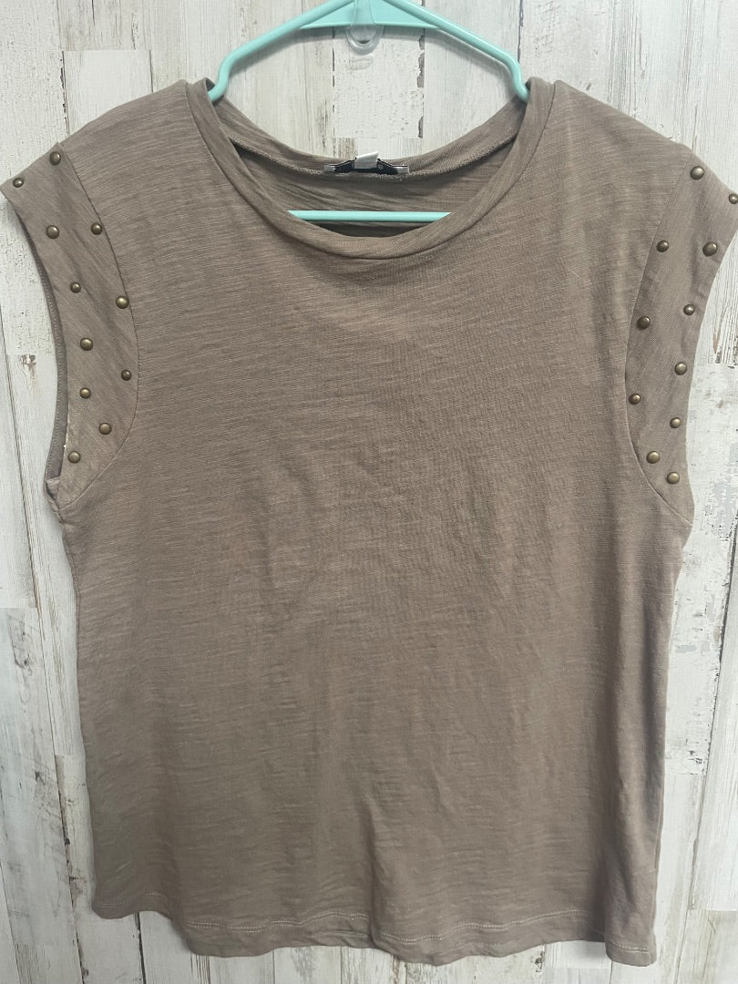 TAUPE L LOVE STUDDED TOP, LADIES S