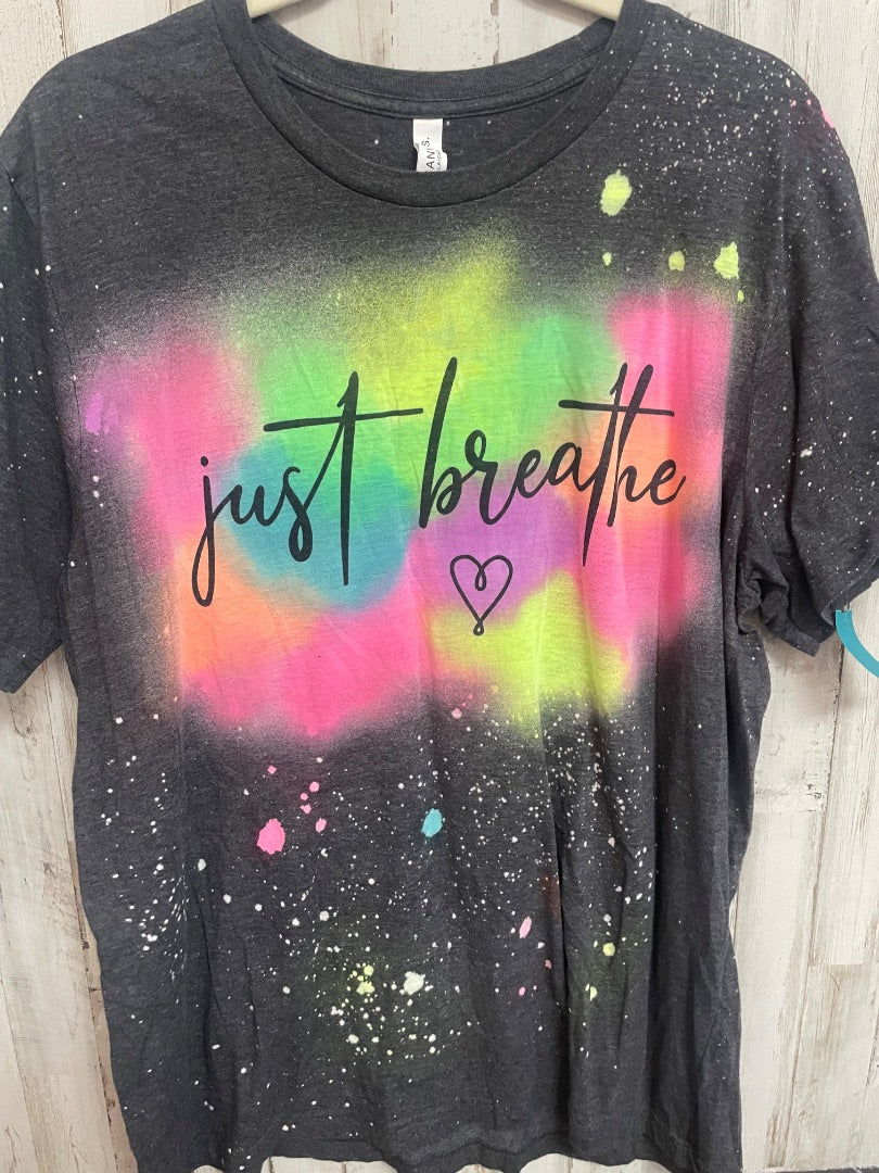 GREY BELLA CANVAS JUST BREATHE TEE, LADIES XL