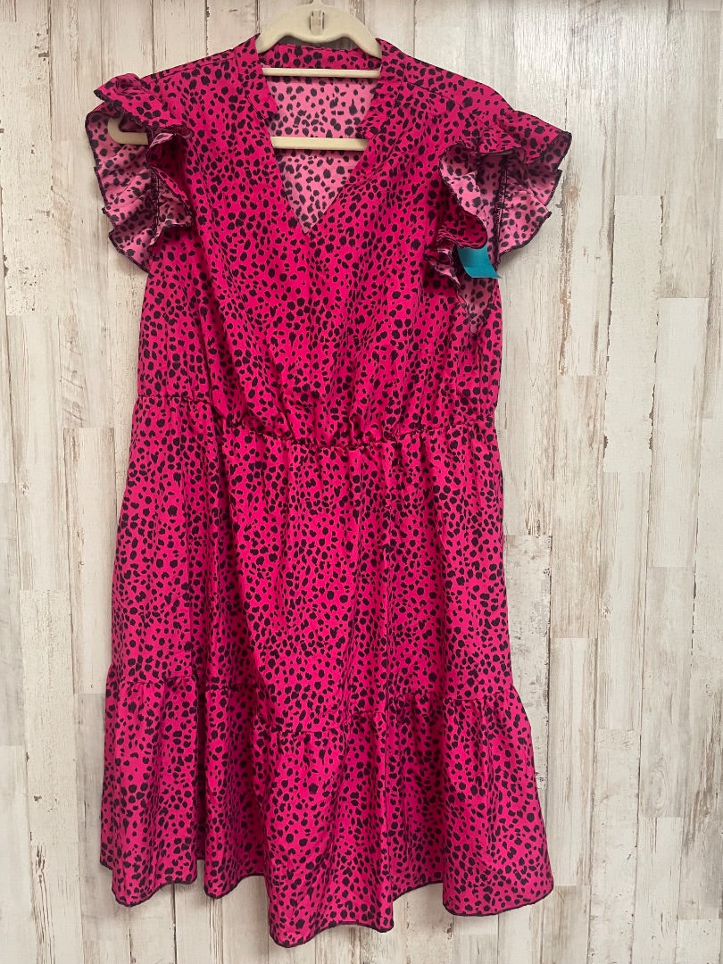 PINK SHEIN ANIMAL PRINT DRESS, LADIES 1X