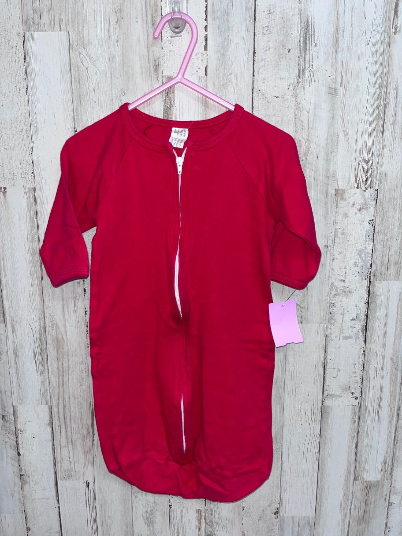 RED ZIP SLEEP SACK, GIRL 0-6M