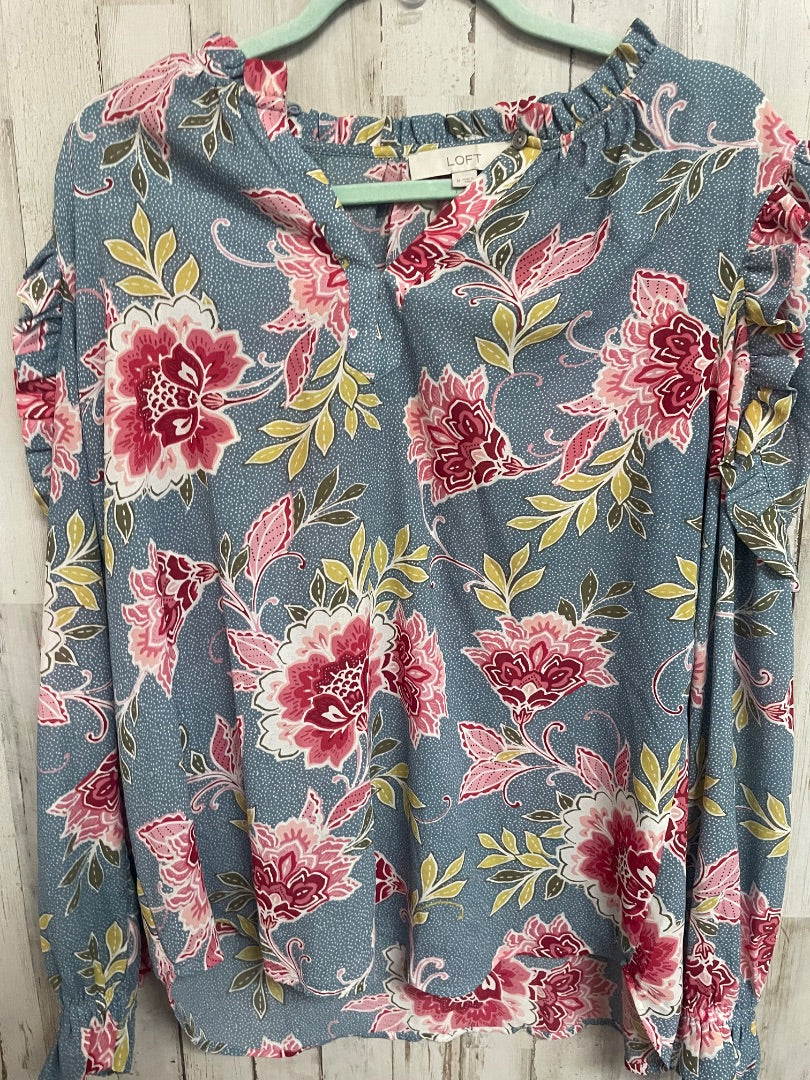 STEEL BLUE LOFT FLORAL TOP, LADIES M