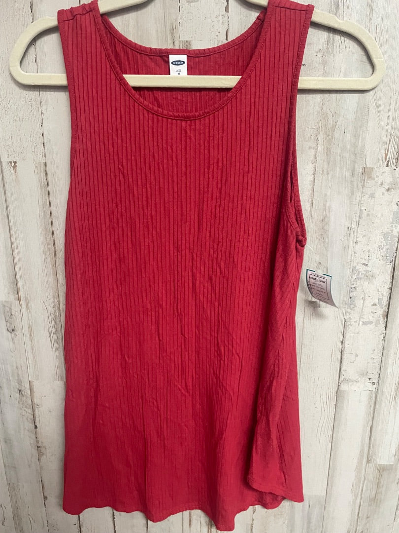 RED OLD NAVY RIBBED TANK, LADIES M