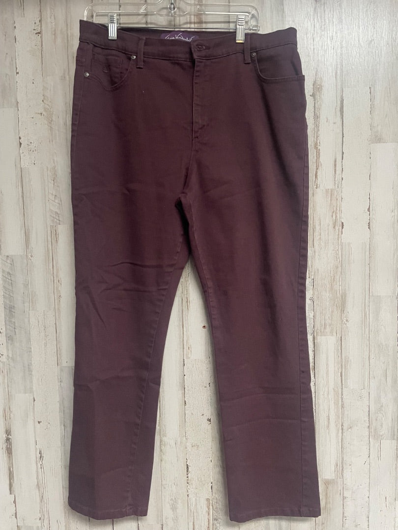 MAROON GLORIA VANDERBILT SZ 16 AMANDA JEANS, LADIES XL