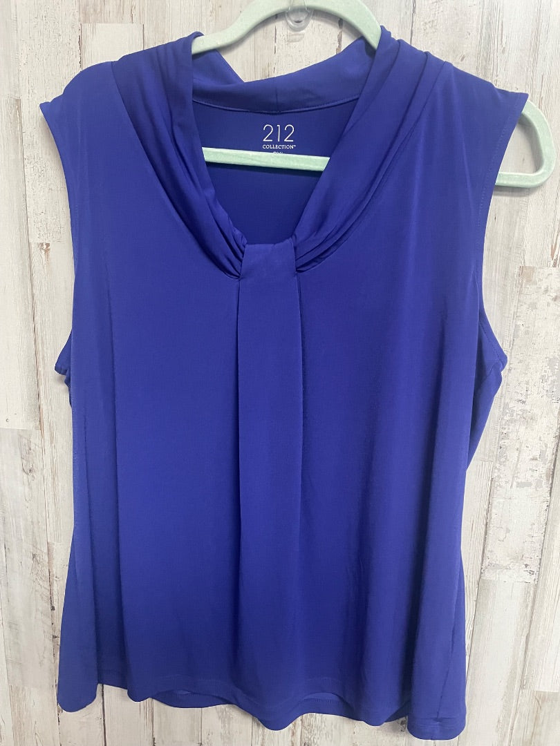 ROYAL BLUE 212 KNOT COLLAR BLOUSE, LADIES XL