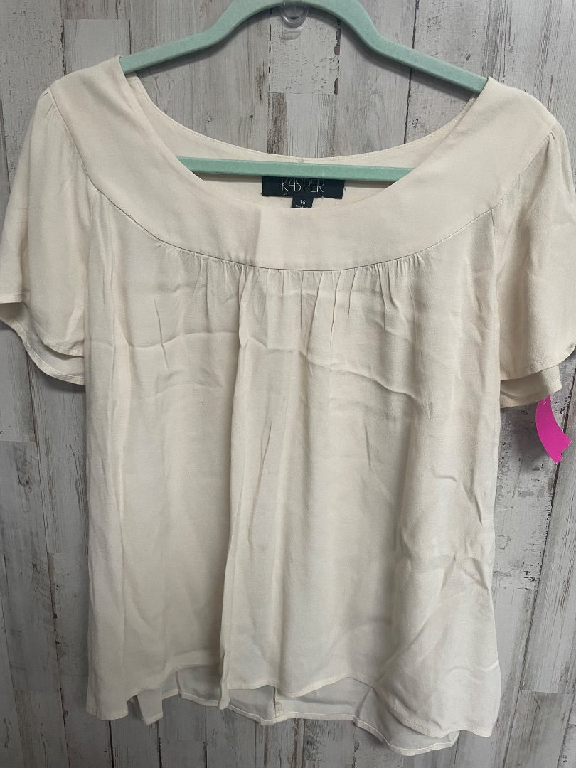 IVORY CASPER SCOOP NECK BLOUSE SZ 16, LADIES XL