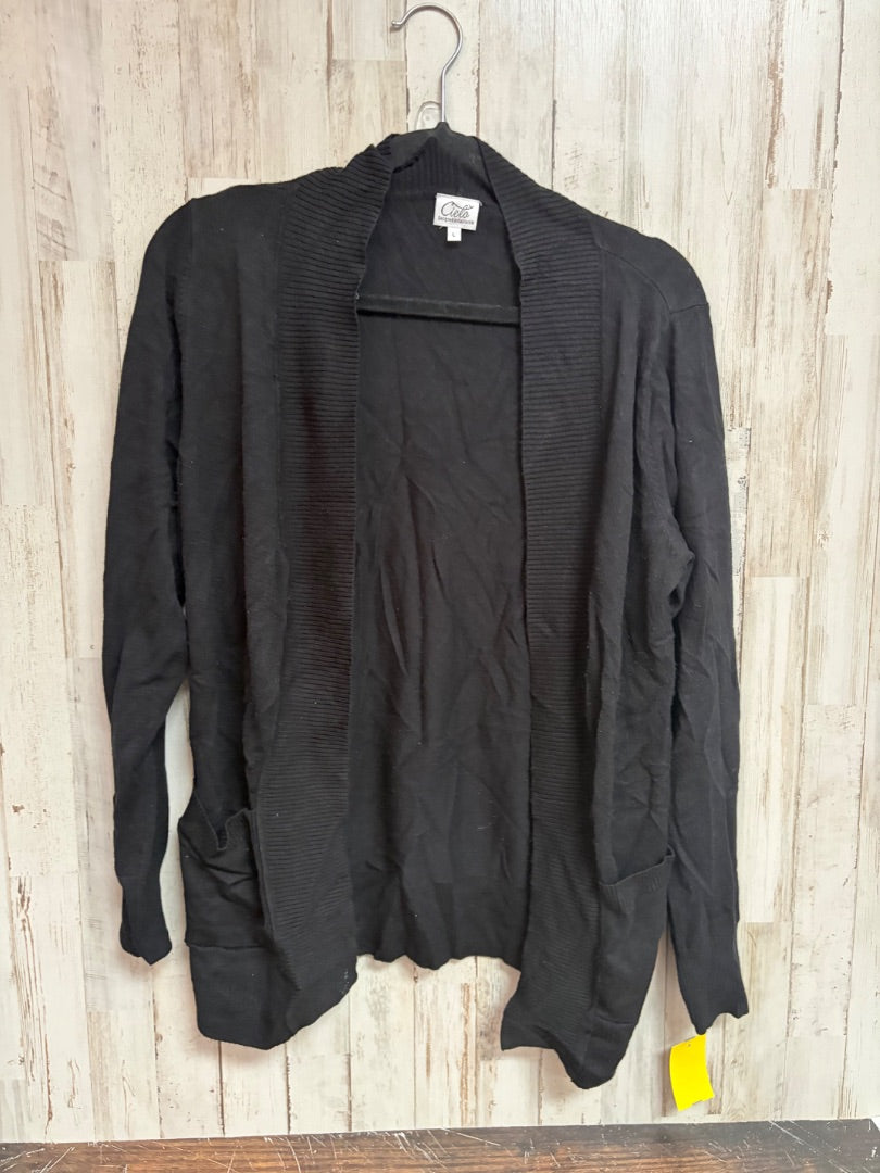 BLACK CIELO KNIT CARDIGAN, LADIES L