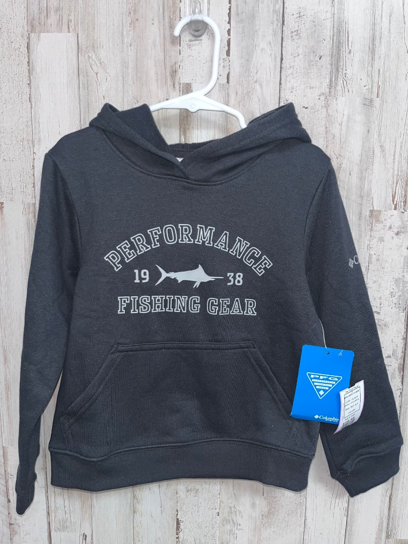 BLACK COLUMBIA NEW LOGO HOODIE, BOY 4/5