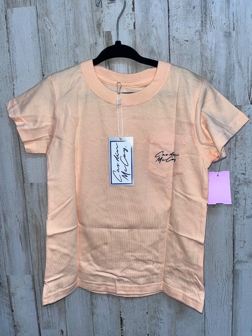 PEACH CARDIN MCCOY NEW DANCE POCKET TEE, GIRL 2/3