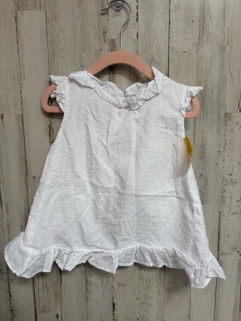 WHITE SMOCKING BIRD PUFF DOT OPEN BACK TANK, GIRL 3T
