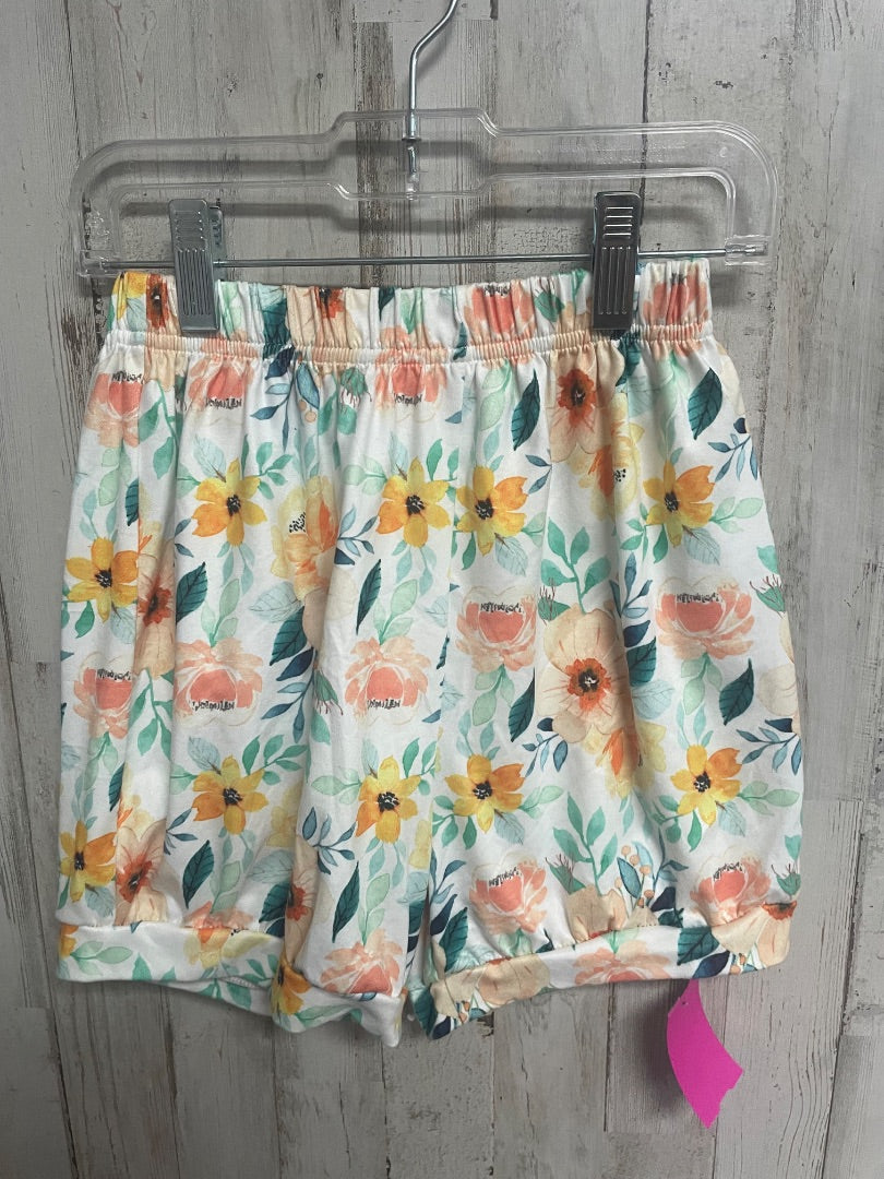 WHITE/YELLOW BOUTIQUE FLORAL SOFT SHORTS