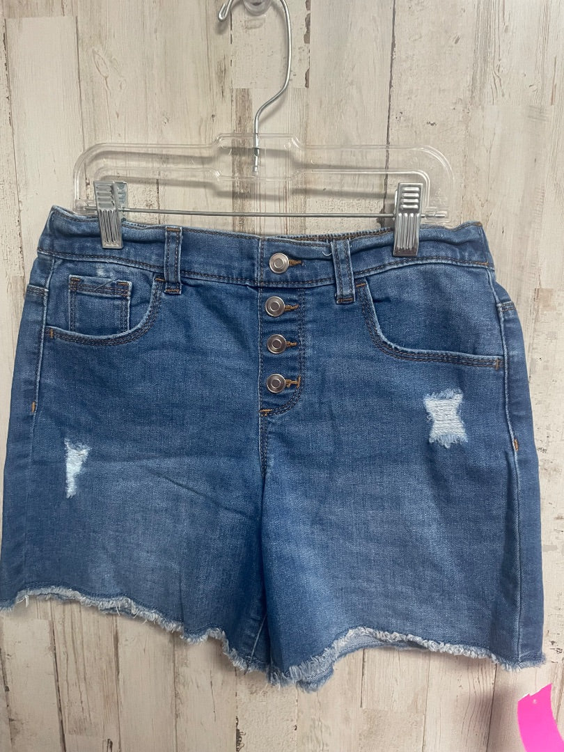 DENIM WONDER NATION CUT OFF BUTTON SHORTS, GIRL 10/12