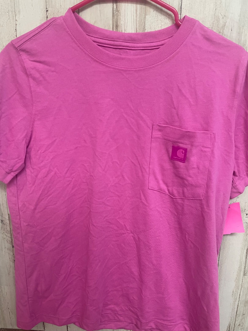 PURPLE CARHARTT RELAXED FIT POCKET TEE, LADIES M