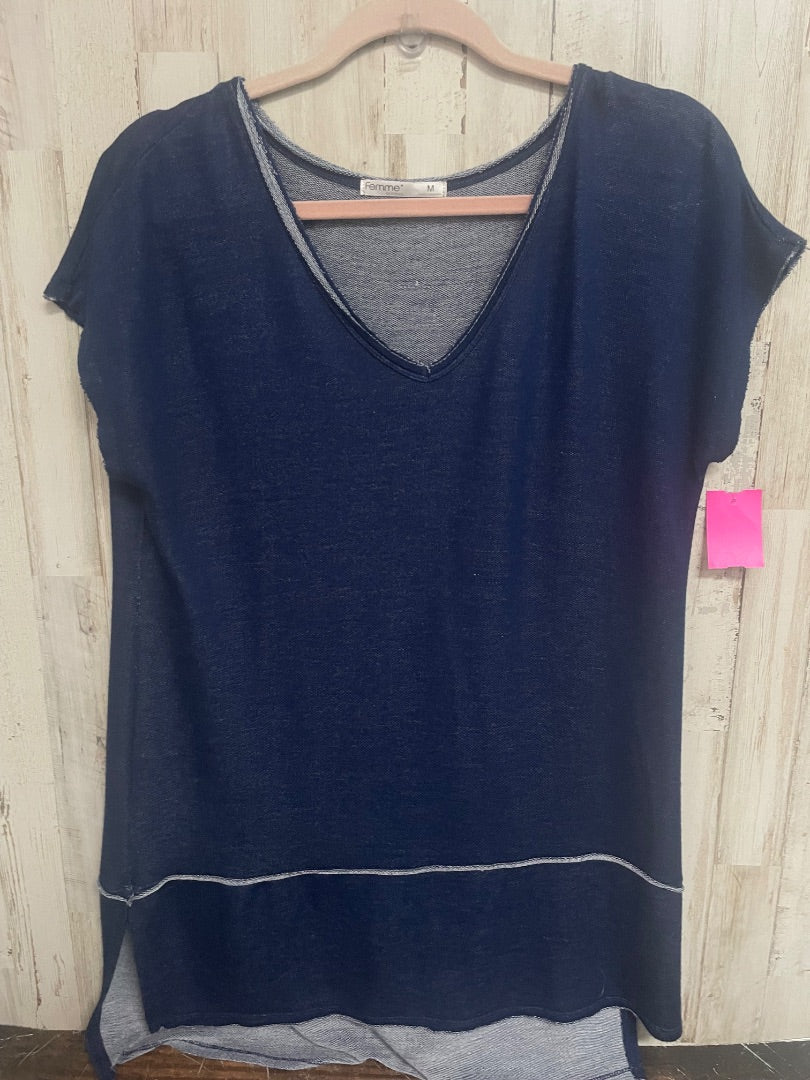 NAVY FEMME RAW EDGE SOFT TOP, LADIES M