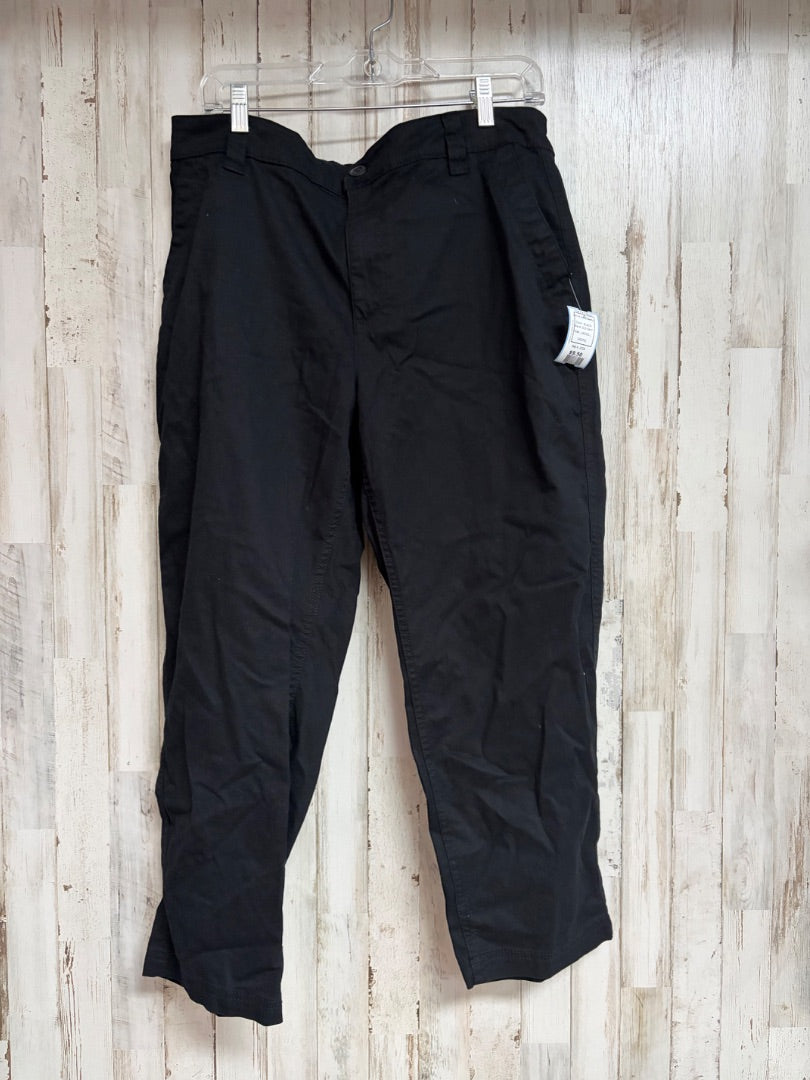 BLACK OLD NAVY PETITE CHINO PANTS, LADIES L