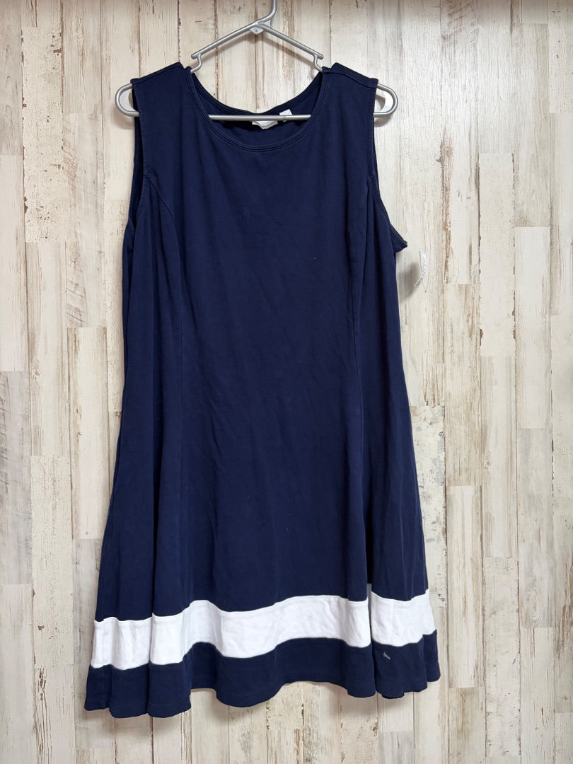 NAVY NY&CO STRIPE COTTON TANK DRESS, LADIES 2X