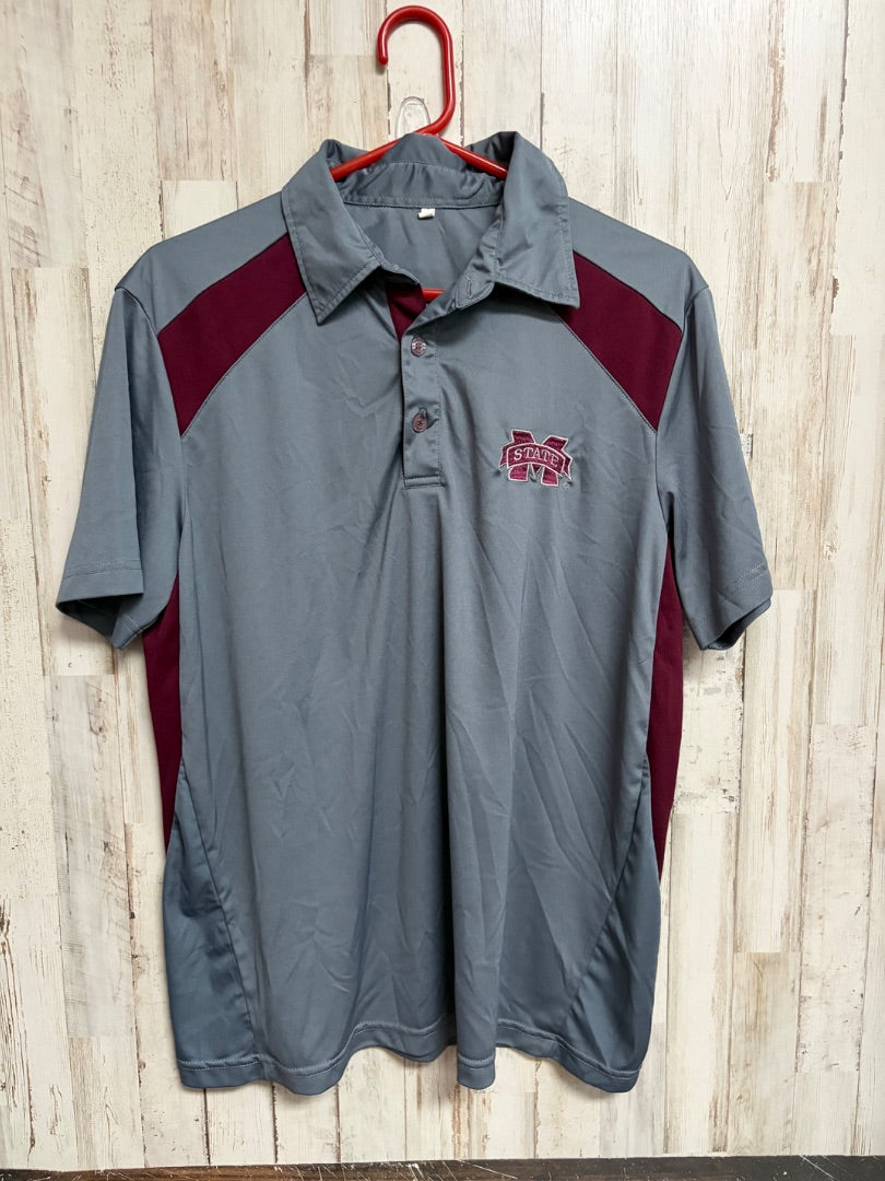 GREY EMBROIDERED POLO, BOY ADULT S