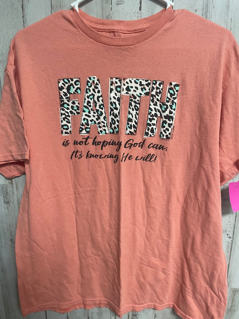 CORAL KERUSSO FAITH CHEETAH TEE, LADIES L