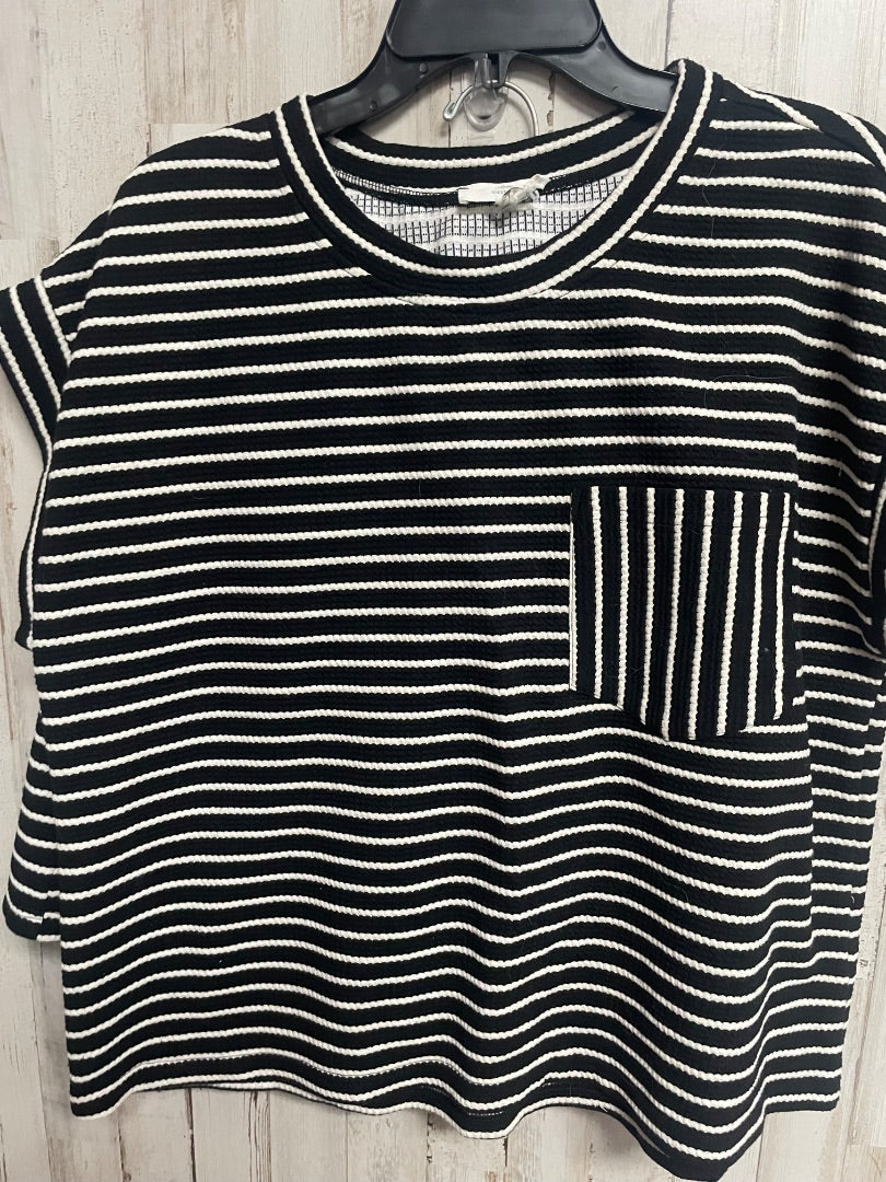 BLACK/WHITE ENTRO STRIPE POCKET 2PC SET, LADIES L