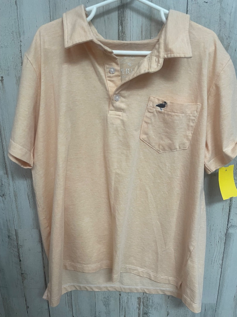 ORANGE PROPERLY TIED POCKET POLO, BOY 8