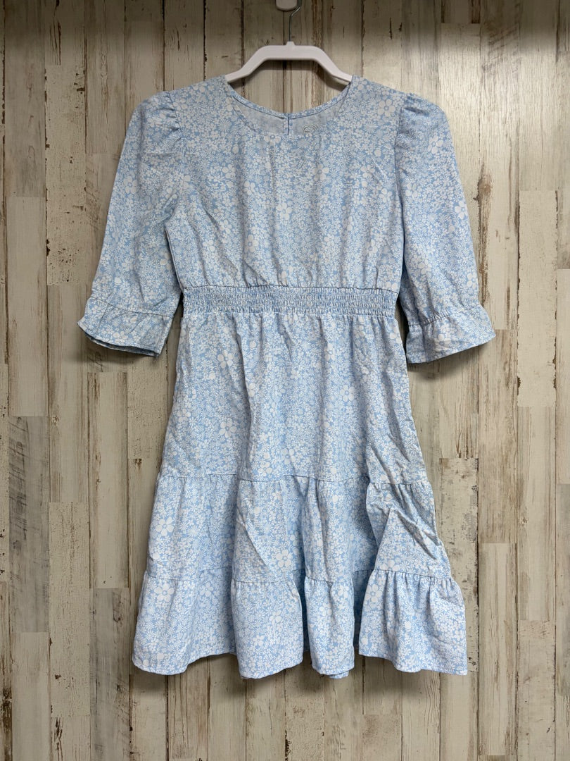 LIGHT BLUE WONDER NATION FLORAL SMOCK WAIST DRESS, GIRL 10/12