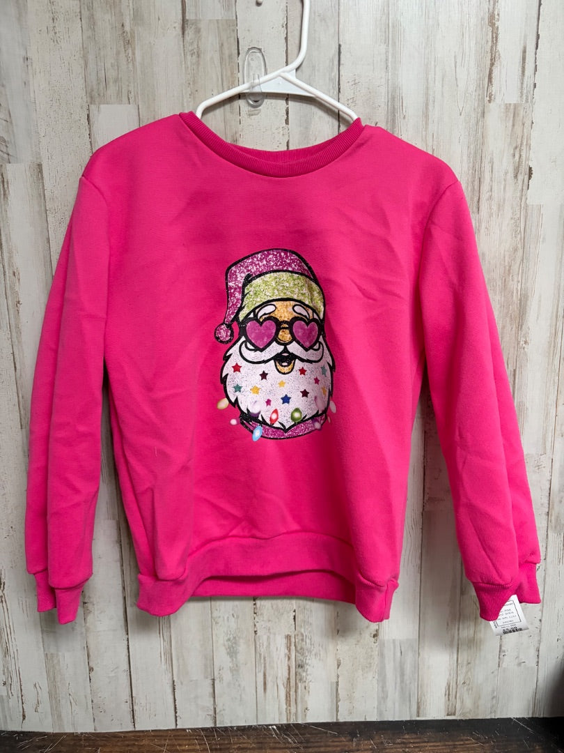 PINK SHEIN SANTA SWEATSHIRT, GIRL 11/12