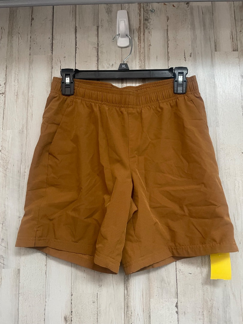BROWN ALL IN MOTION TEXTURED SHORTS, BOYS 14