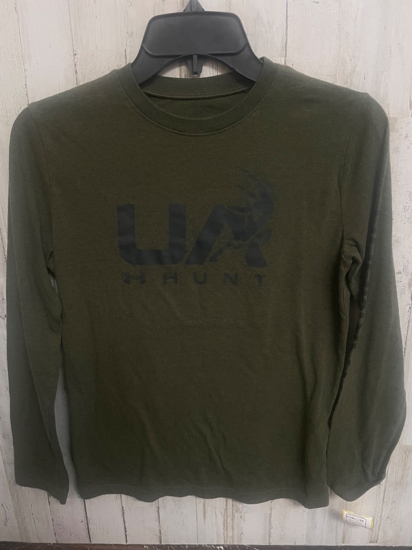 OLIVE UNDER ARMOUR HUNT TEE, BOYS 10/12