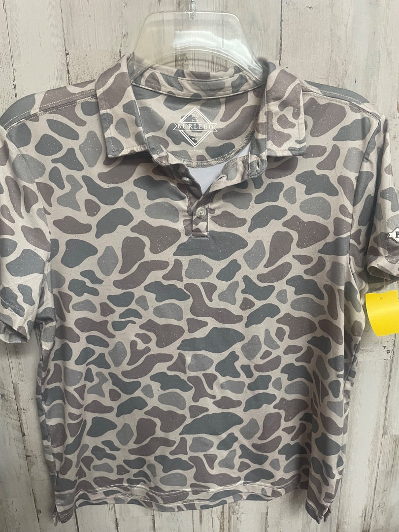 TAN BURLEBO CAMO POLO, BOYS 14/16