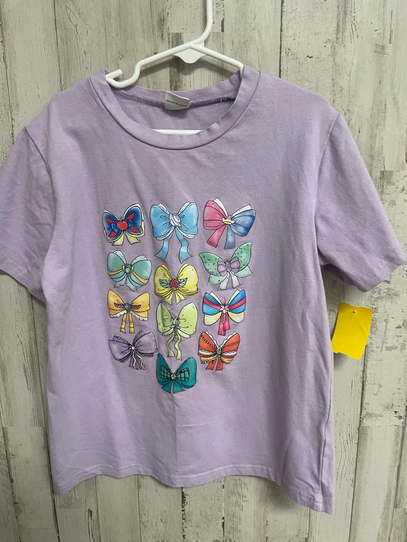 PURPLE DISNEY BOW TEE, GIRL 9/10