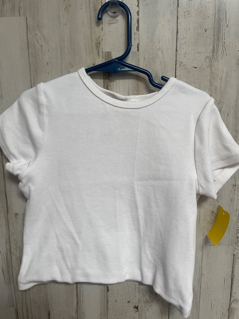 WHITE TWEEN DIVA RIBBED CROP TEE, GIRL 10