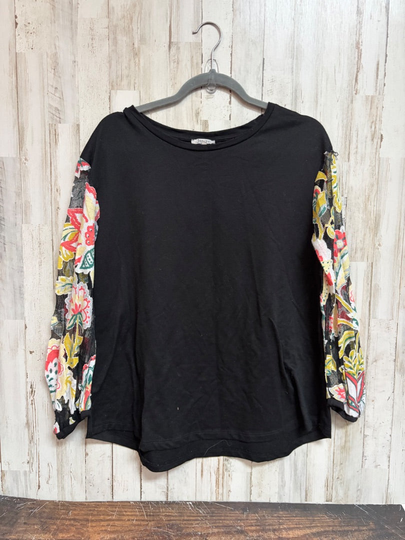 BLACK JODIFL FLORAL SLEEVE TOP, LADIES M