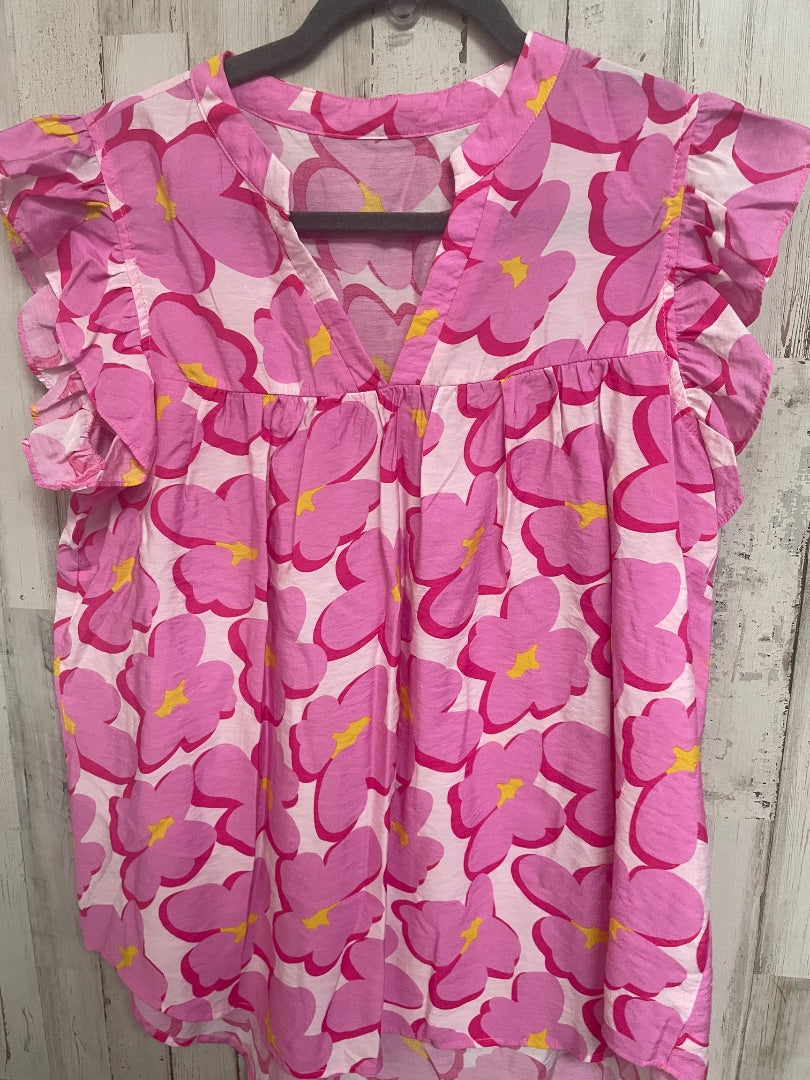 PINK BOUTIQUE DAISY V NECK TOP, LADIES M