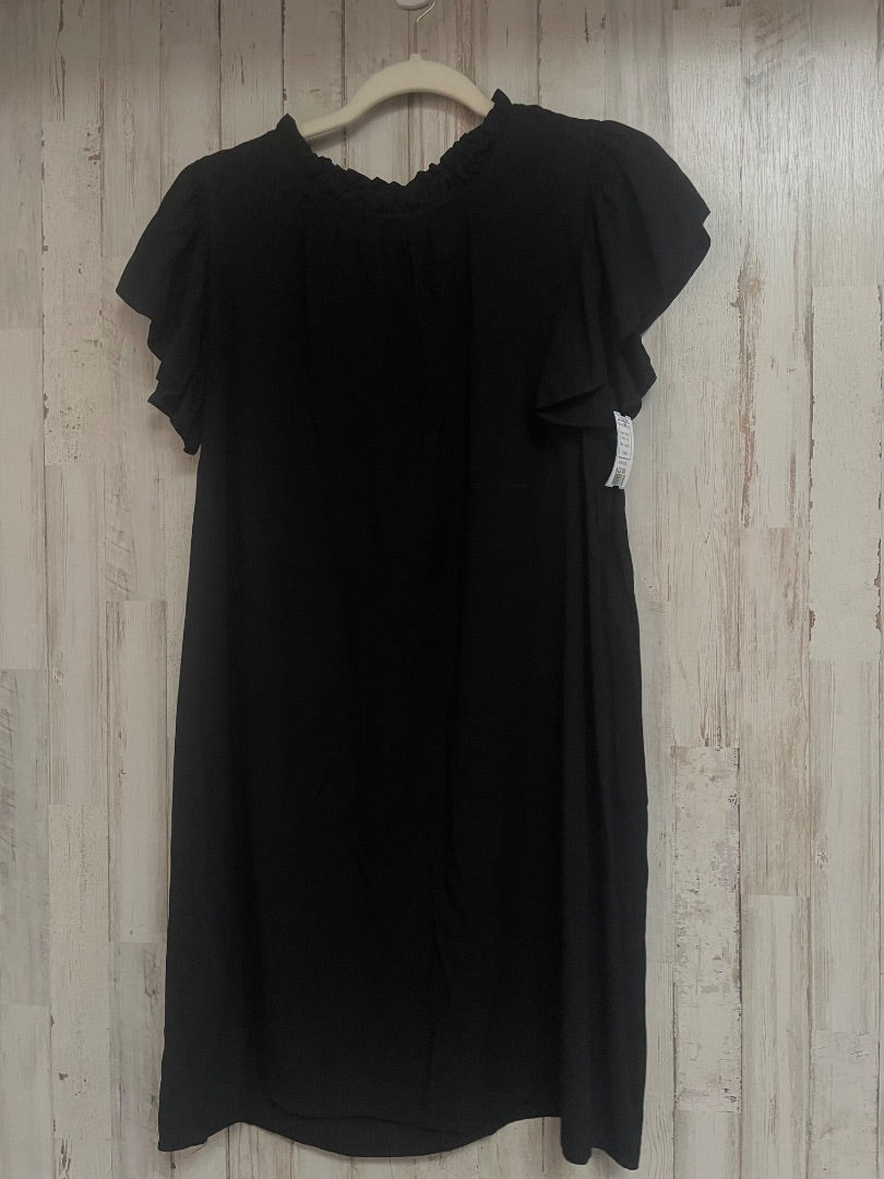 BLACK FSL RUFFLE SLEEVE DRESS, LADIES L