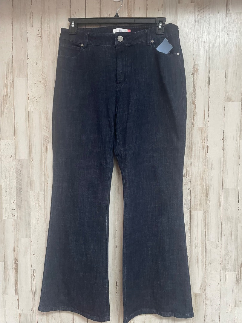 DARK DENIM CABI SZ 12 TROUSER JEAN, LADIES L