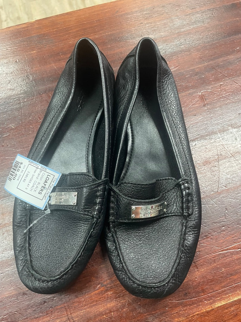 BLACK COACH LOAFERS, SHOES A7.5