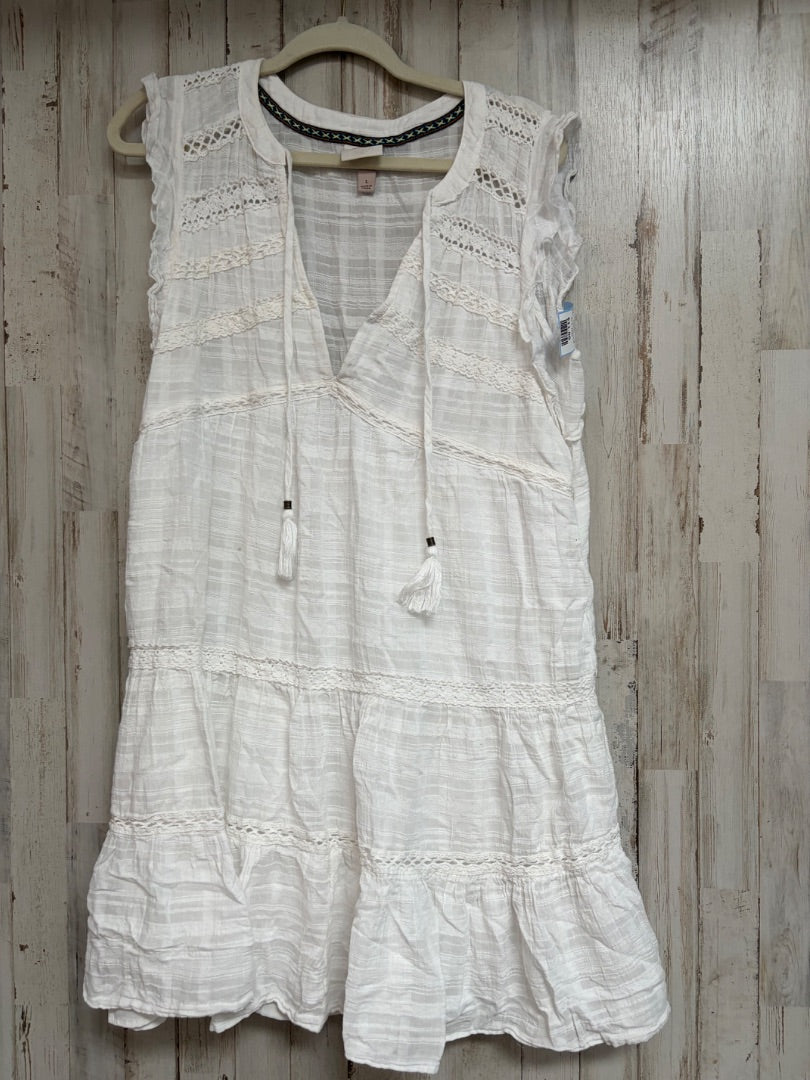 WHITE KNOX ROSE TIER TASSELL DRESS, LADIES L