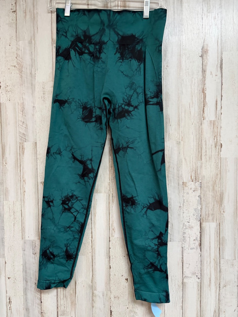 GREEN/BLACK DYE LEGGINGS, LADIES L