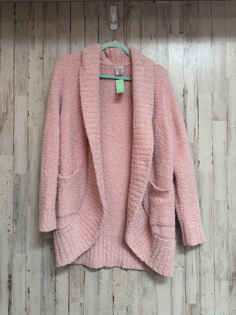 BLUSH PINK MEMBERS MARK SHERPA LOUNGE CARDIGAN, LADIES L/XL