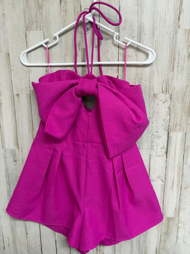 PINK GLAM BOW ROMPER, LADIES S