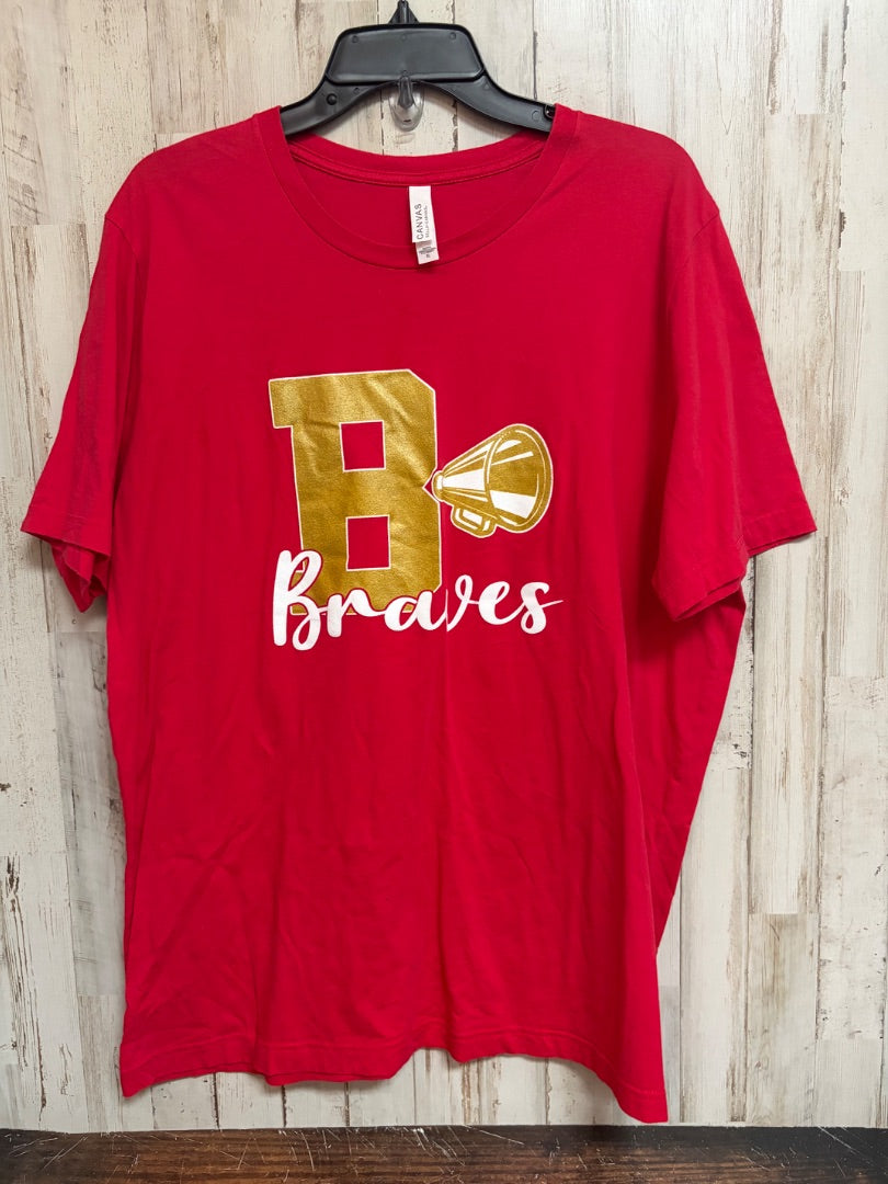 RED BELLA BRAVES TEE, LADIES XL