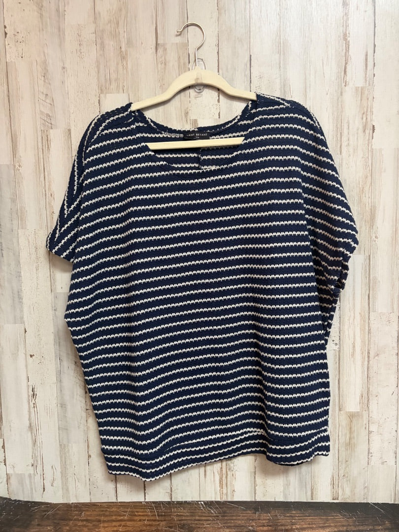 NAVY LANE BRYANT 14/16 STRIPE KNIT TOP, LADIES XL