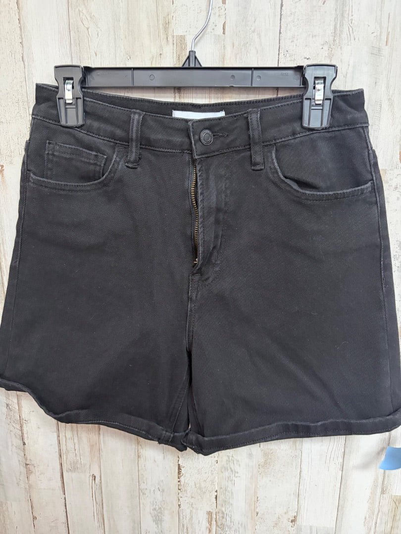 BLACK VERVET HI WAIST SHORTS, LADIES M
