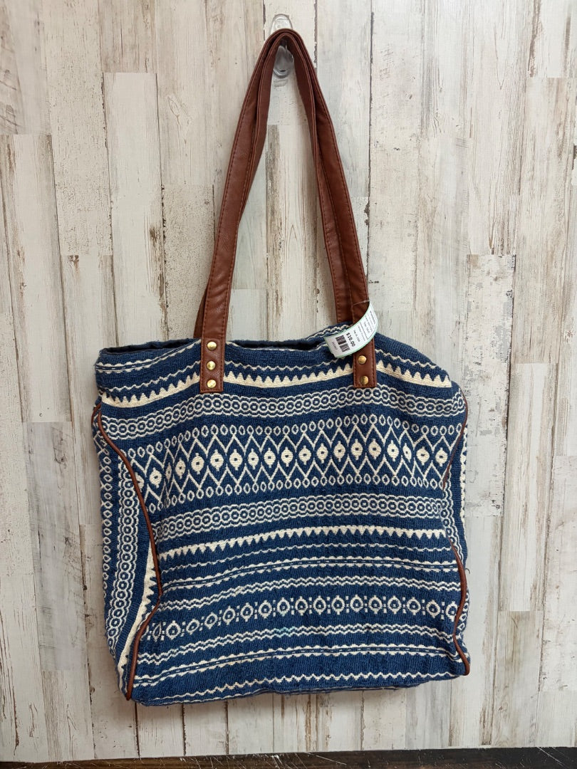 MAD WOMEN & CO KNIT TOTE PURSES, NAVY
