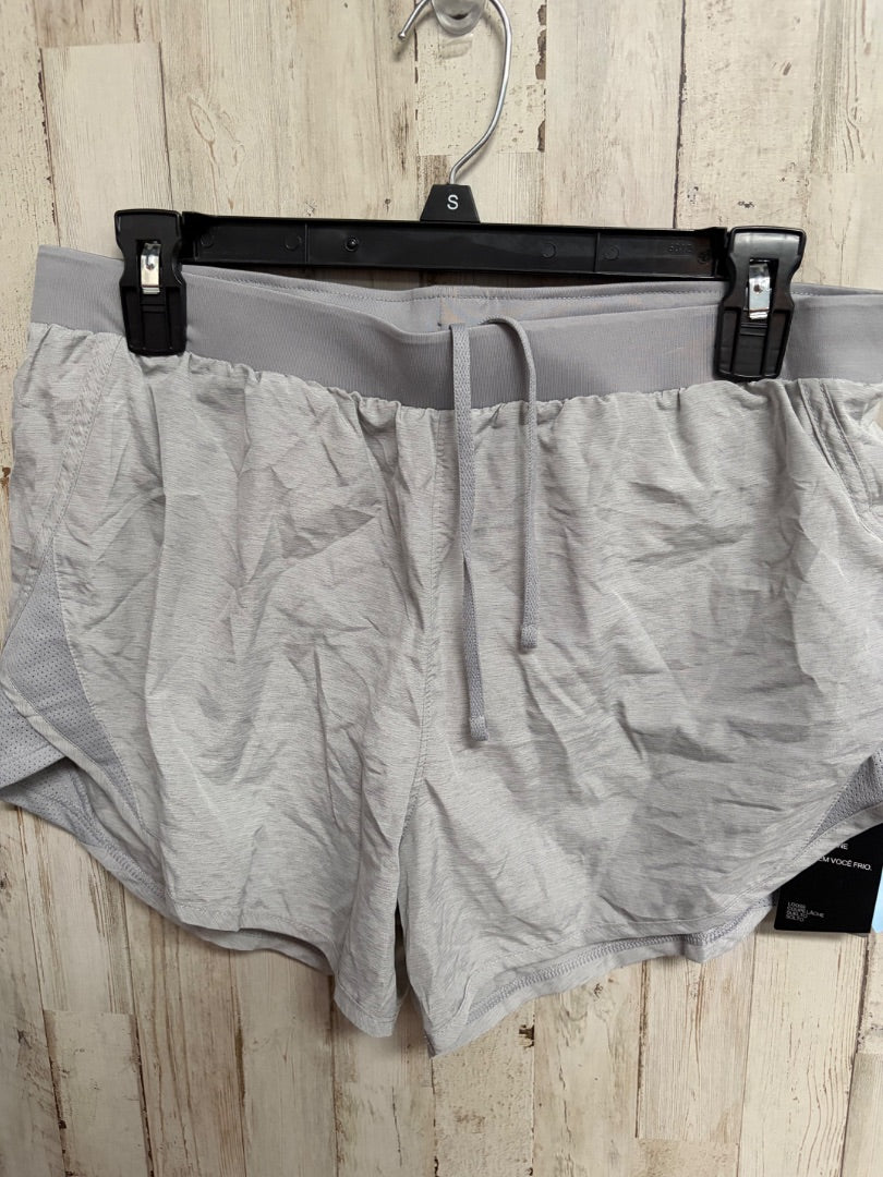 GREY UNDER ARMOUR ATHLETIC SHORTS, LADIES M
