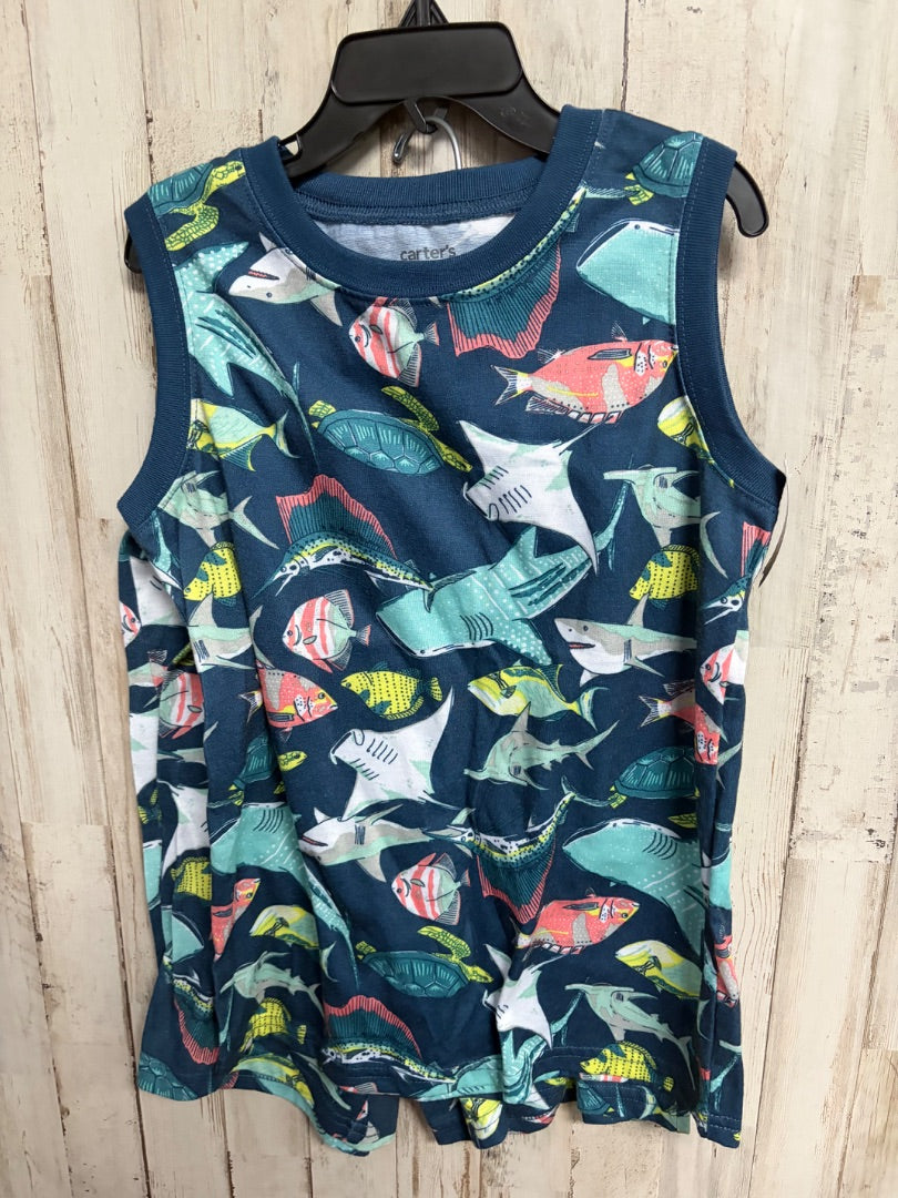BLUE CARTERS 2PC FISH PJ SET, BOY 10