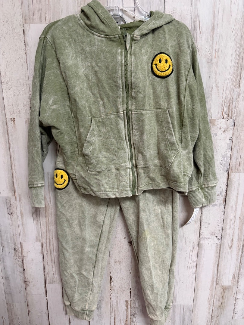 OLIVE JESSICA SIMPSON SMILE PATCH ACID WASHED 2PC, GIRL 4T