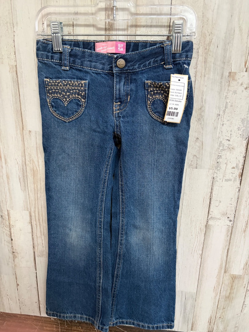 DENIM OLD NAVY BOOTCUT POCKET JEANS, GIRL 5T