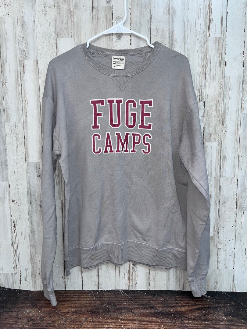 GREY COMFORT COLORS FUGE CAMP SWEATSHIRT, LADIES M