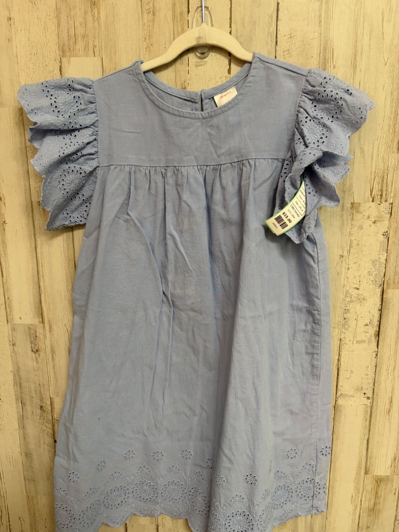 BLUE HANNA ANDERSSON EYELIT DRESS, GIRL 8